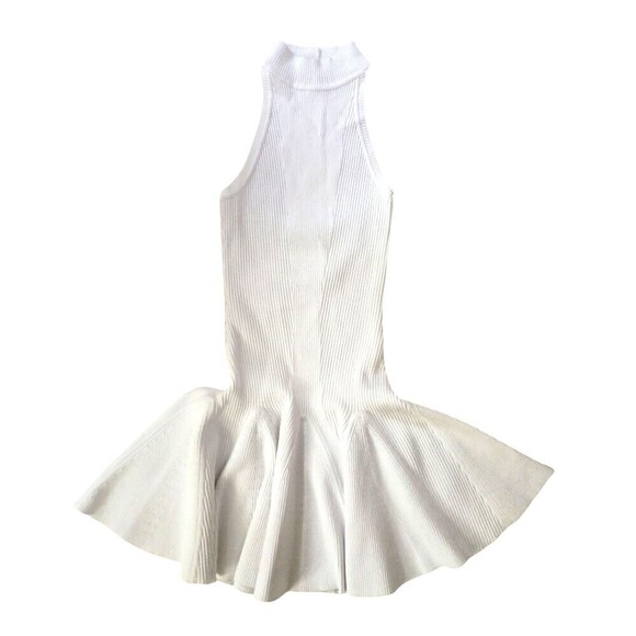 Retrofete Quinn Dress Small White Mini Metallic Halter Neck Quinn Sleeveless New - Picture 5 of 8